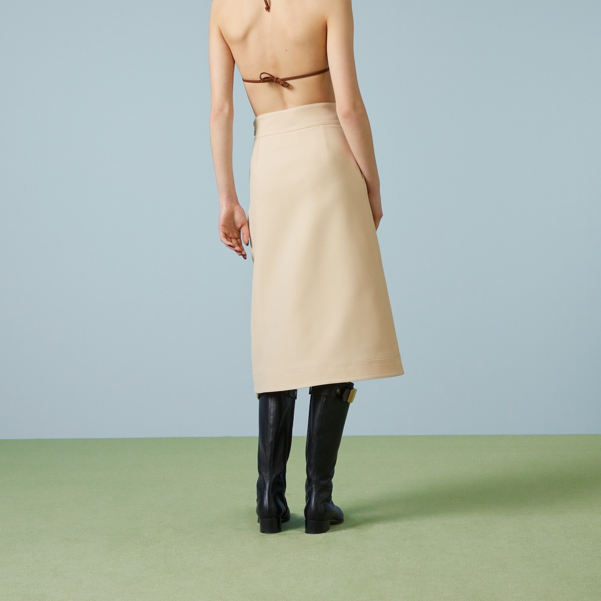 Wool silk crêpe skirt - 7