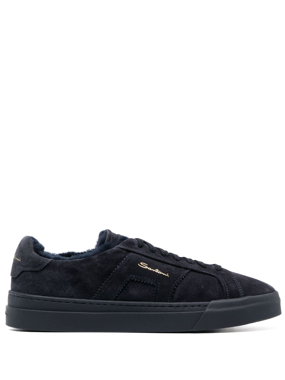 low-top suede sneakers - 1