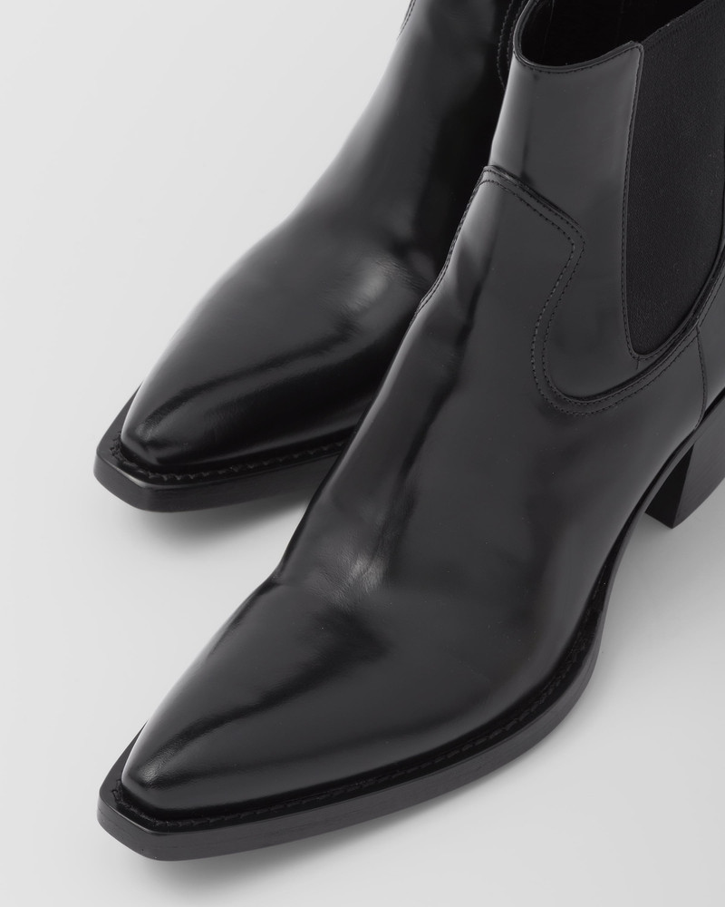 Brushed leather boots 6