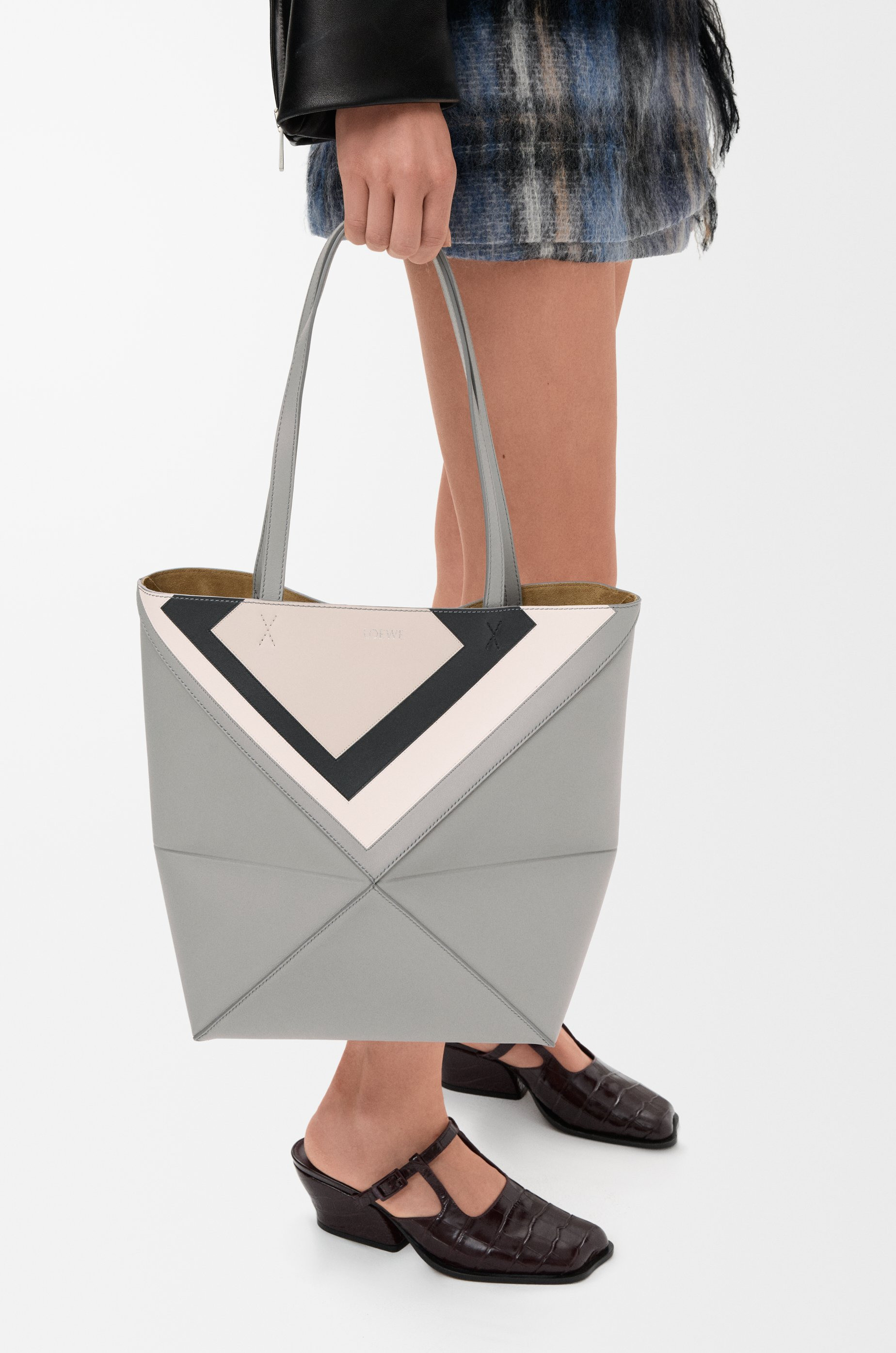 Medium Puzzle Fold tote in nappa calfskin - 3