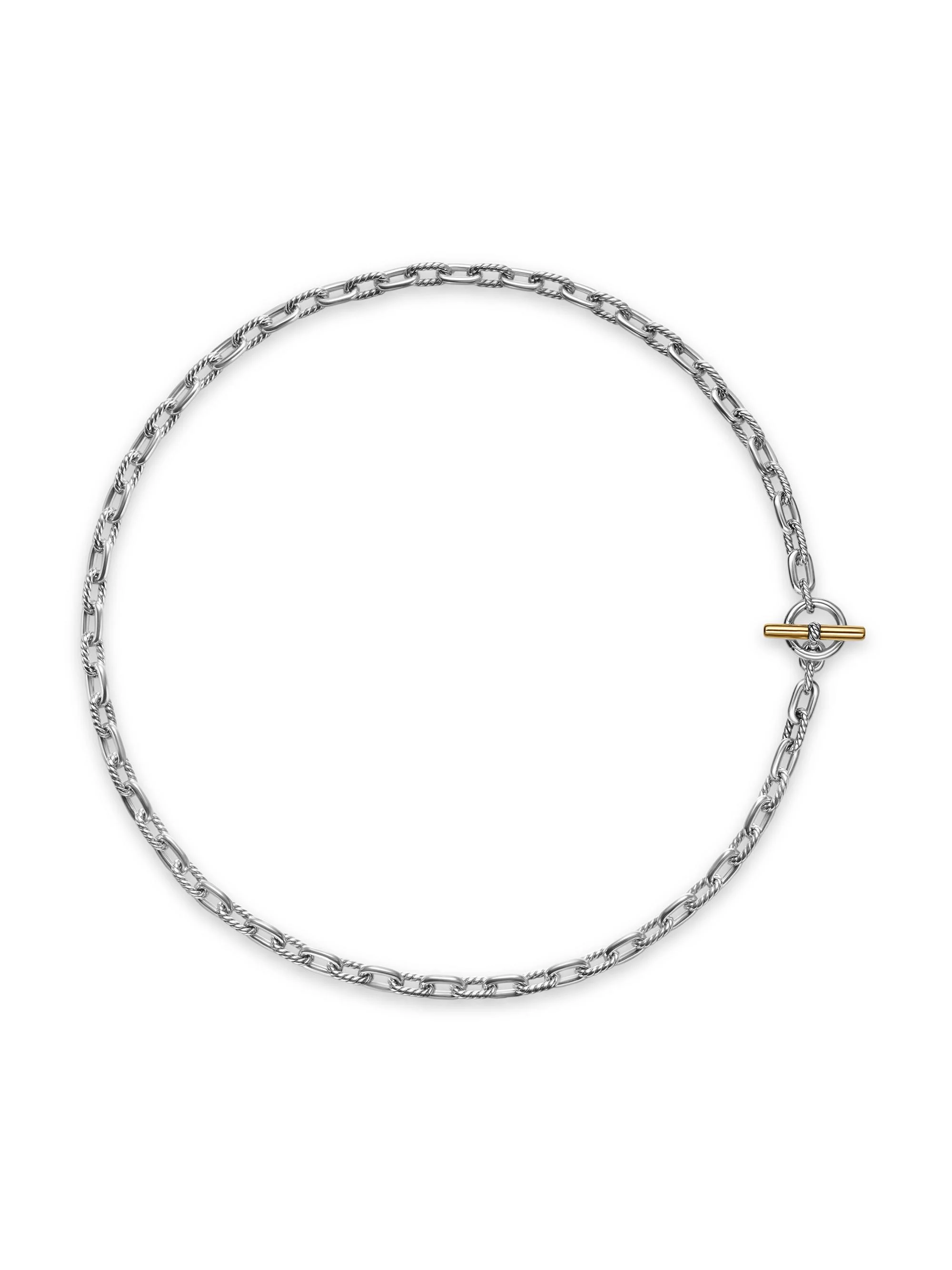 Women's Madison Toggle Chain Necklace in Sterling Silver and 18K Yellow Gold, 5.5MM - Silver - 1