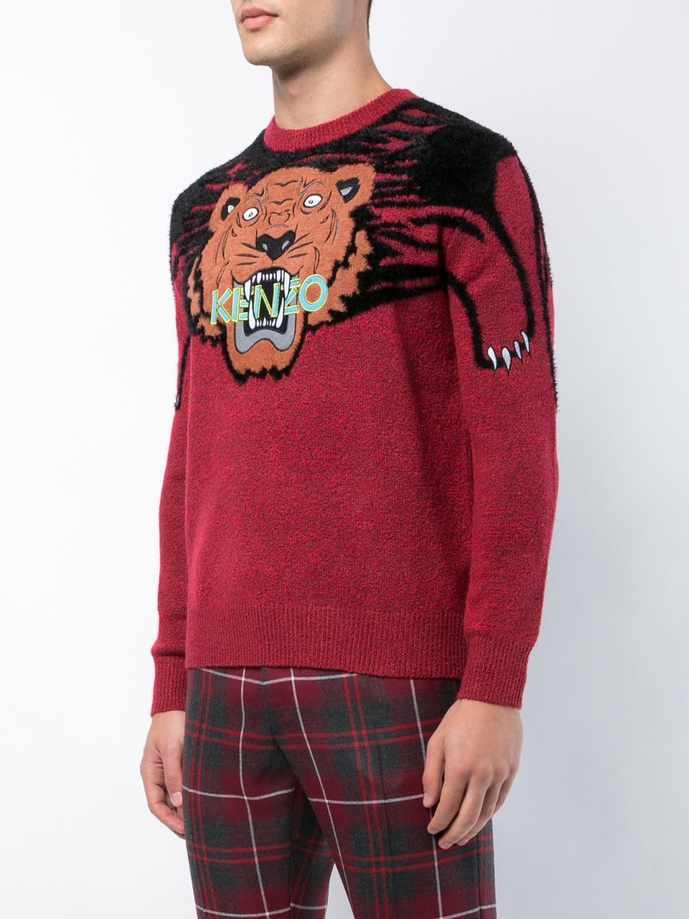intarsia tiger sweater - 3