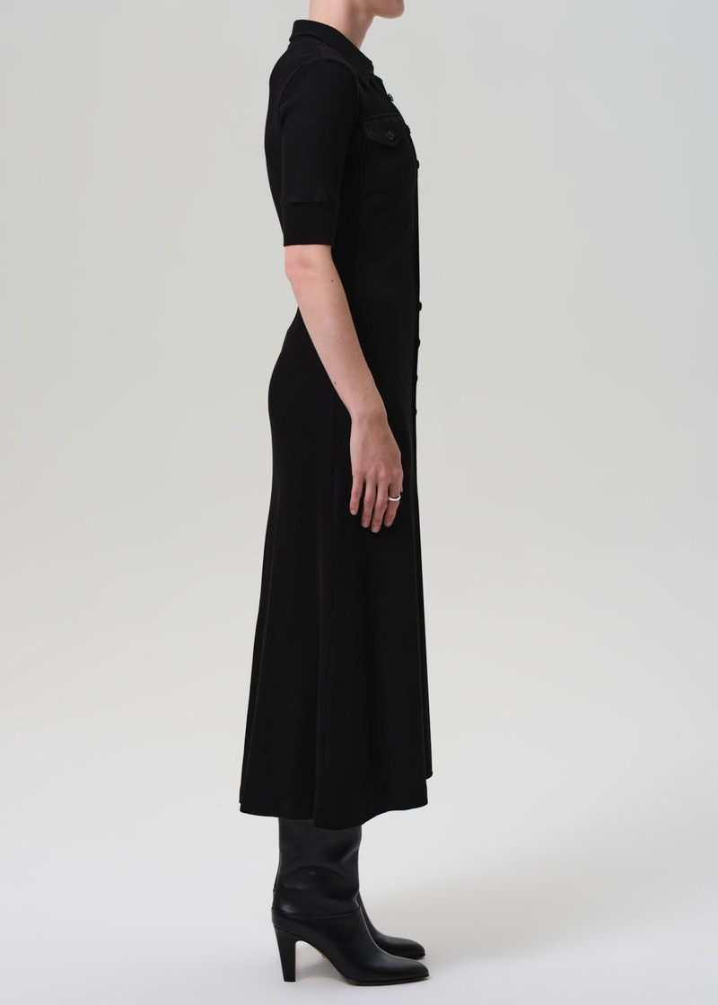Amina Polo Dress In Black 5