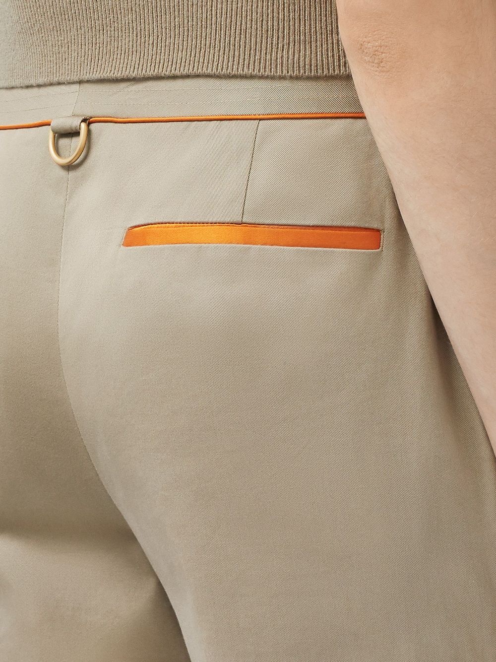 contrasting trim cropped trousers - 5