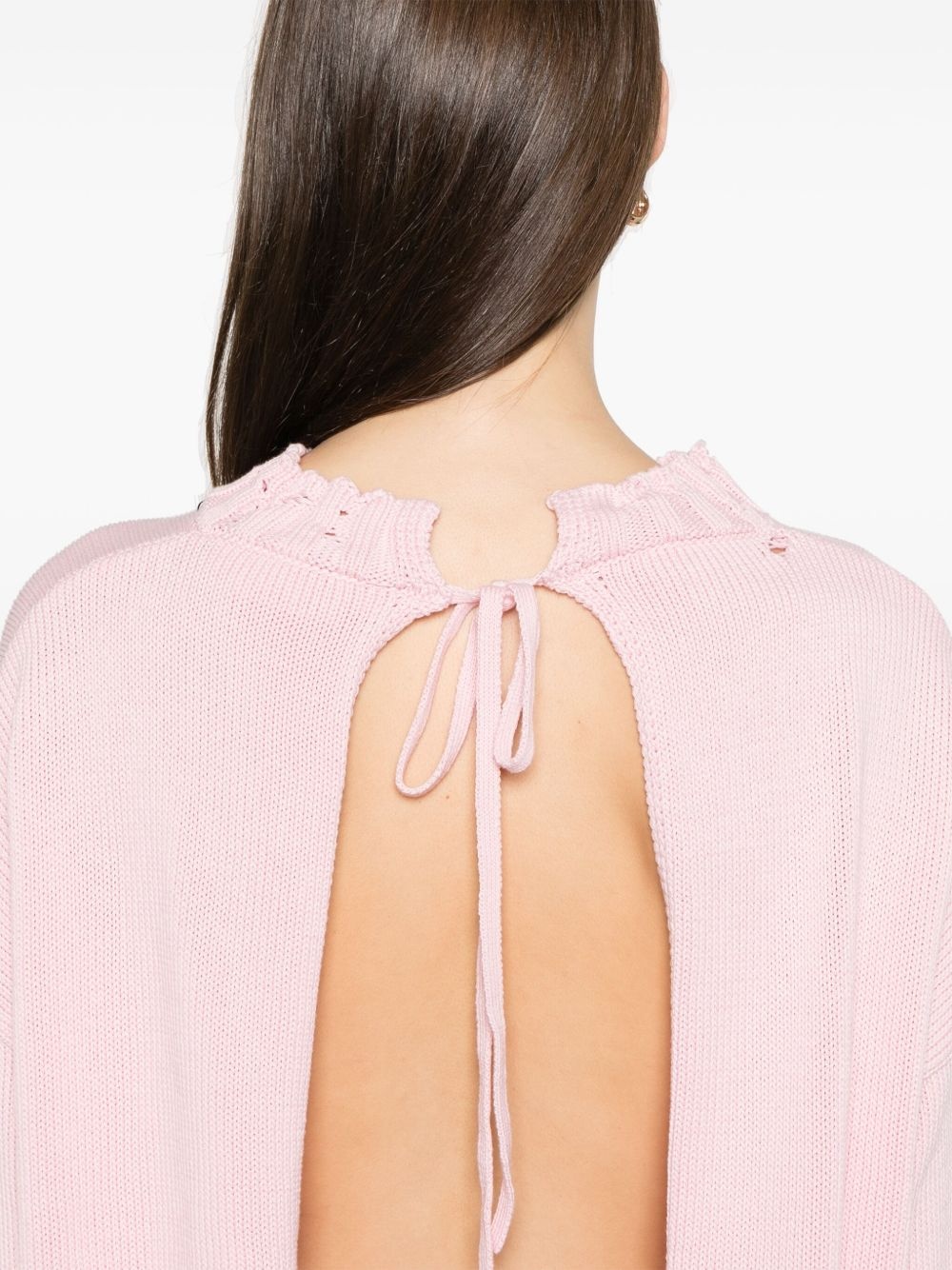 dishevelled cotton sweater - 5