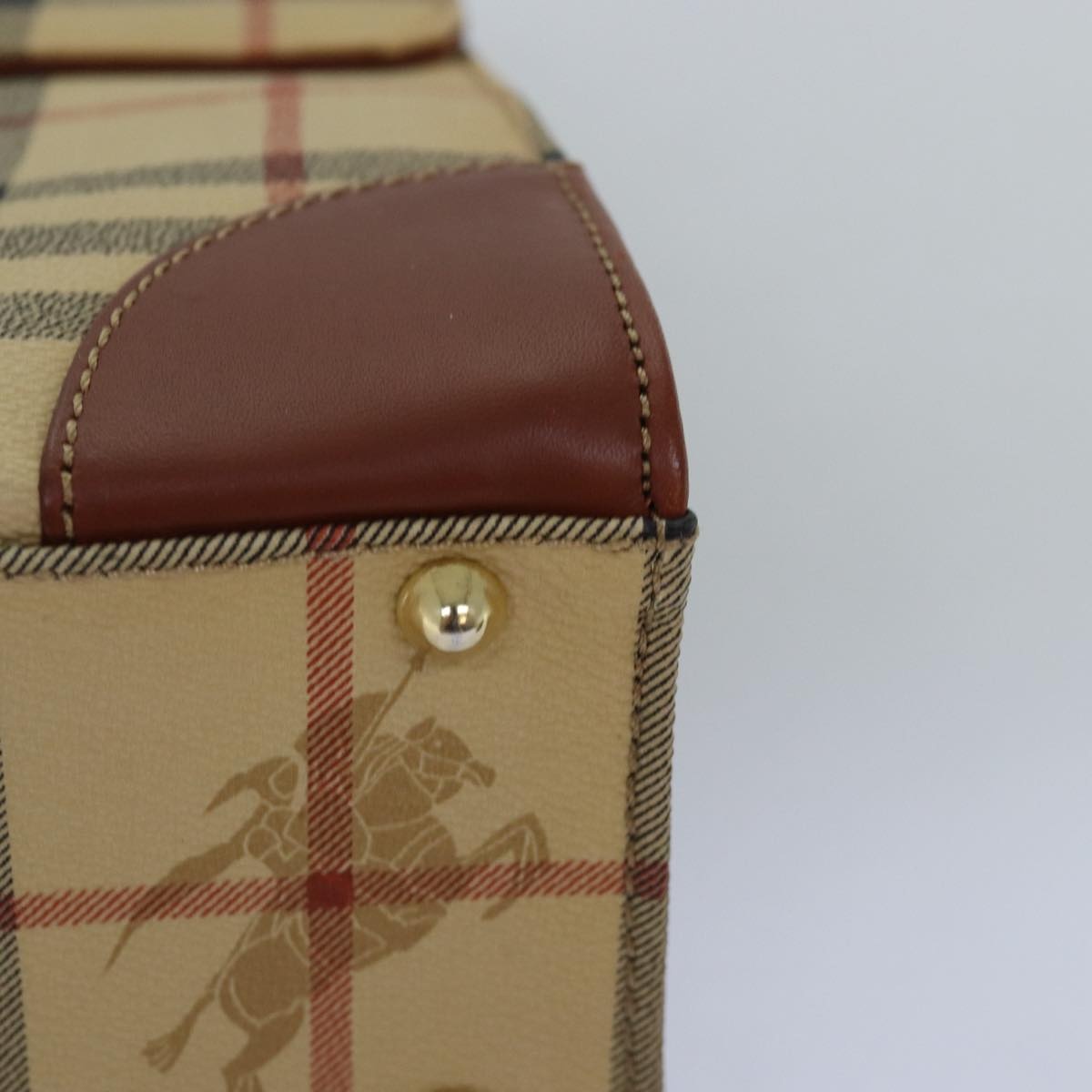 Burberry Nova Check Hand Bag Pvc Beige - 14