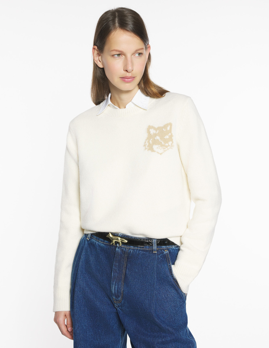 FOX HEAD INTARSIA MERINO JUMPER - 3