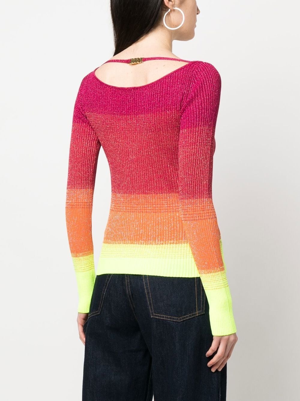 colour-block ribbed-knit jumper - 4