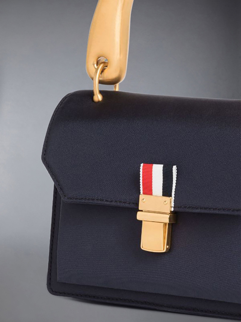Thom Browne Taffeta Metal Handle Mini School Bag outlook