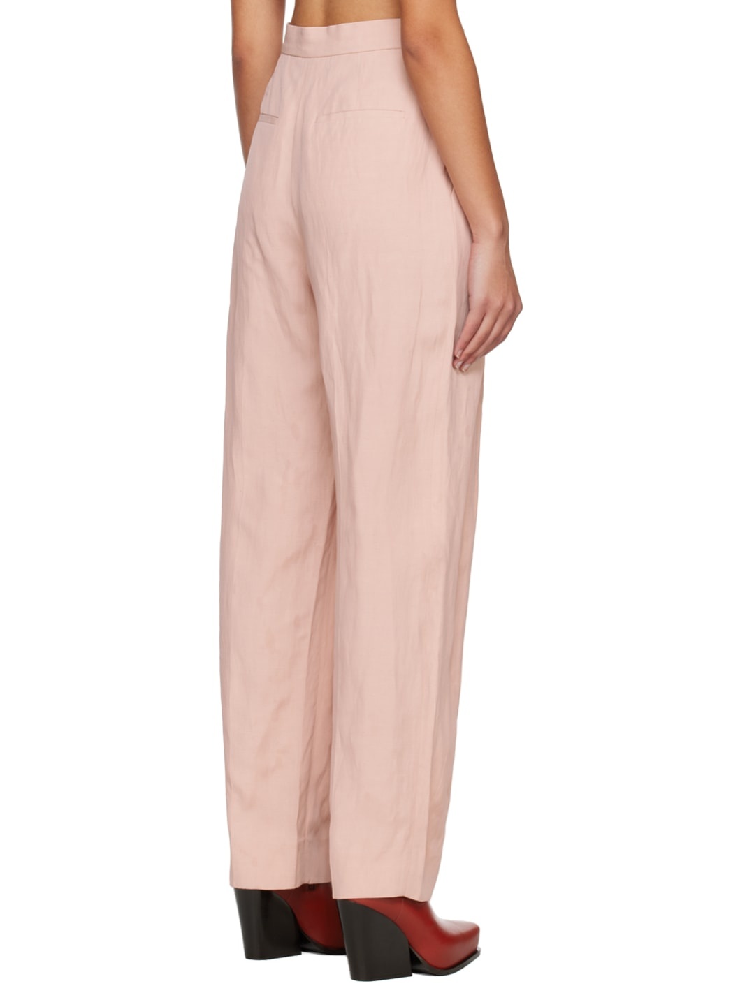 Pink Pleated Trousers - 3