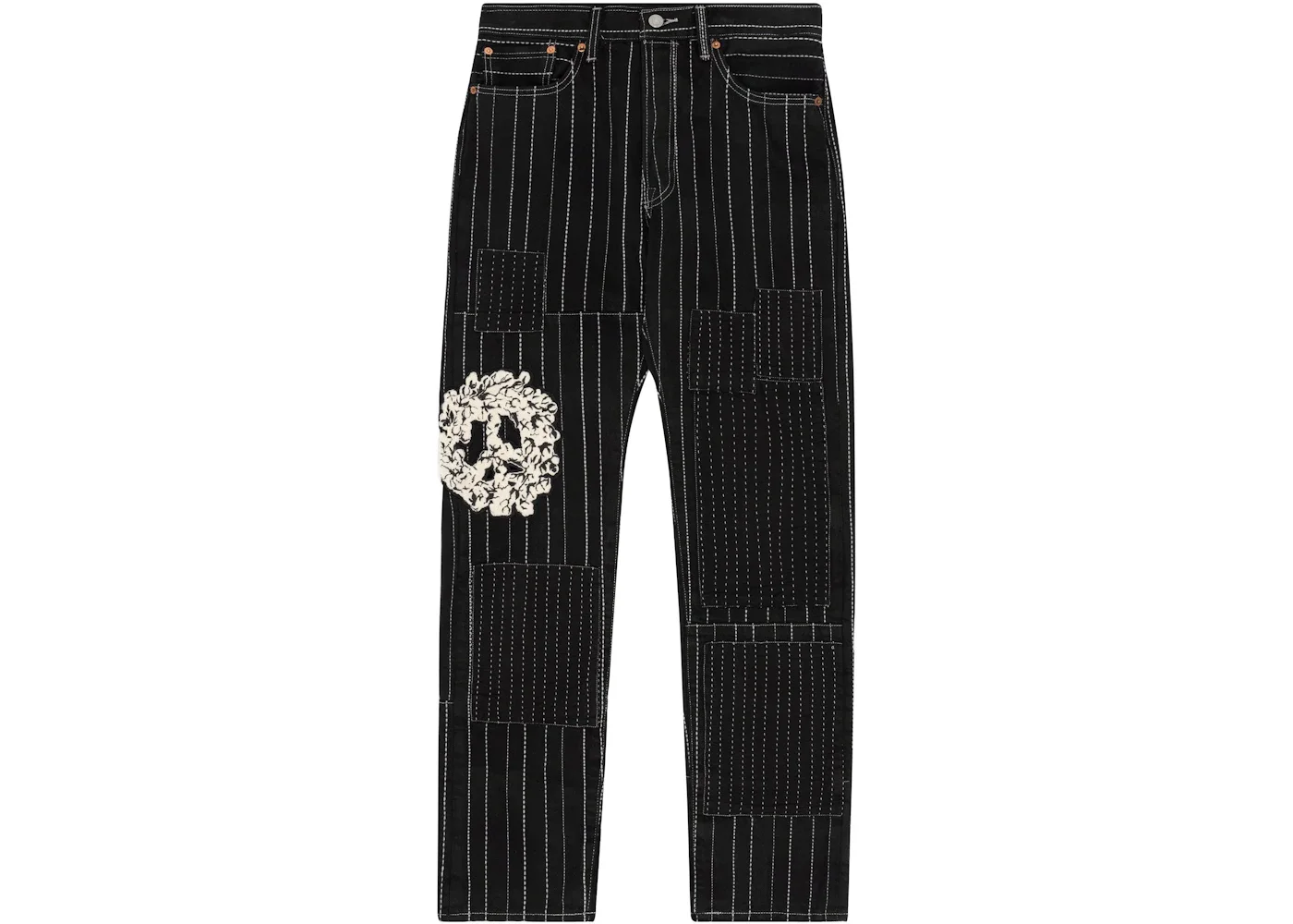 Denim Tears Peace Patchwork 501 Pant Black - 1