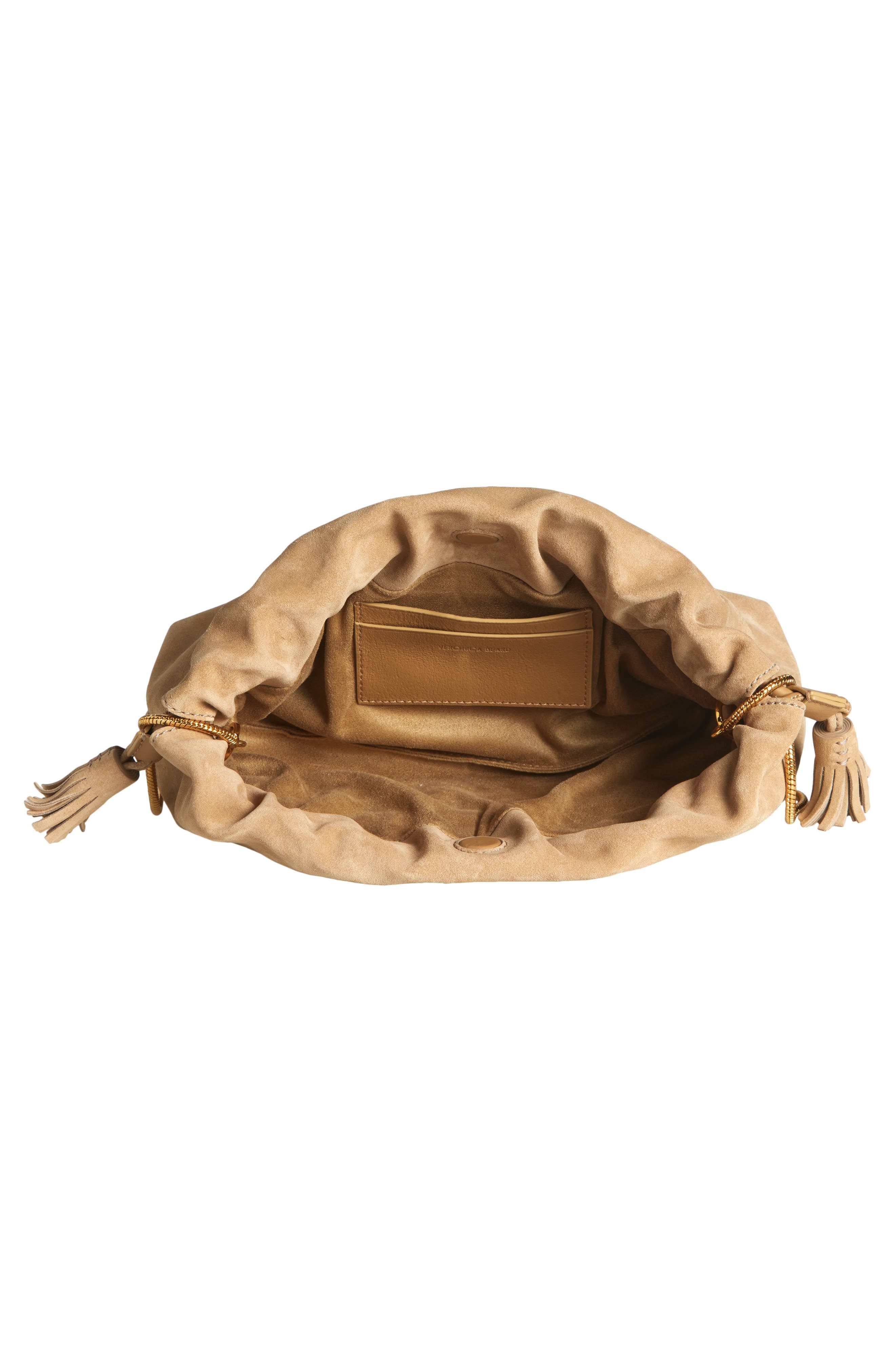 Veronica Beard Small Stash Suede Drawstring Clutch in Latte at Nordstrom - 3