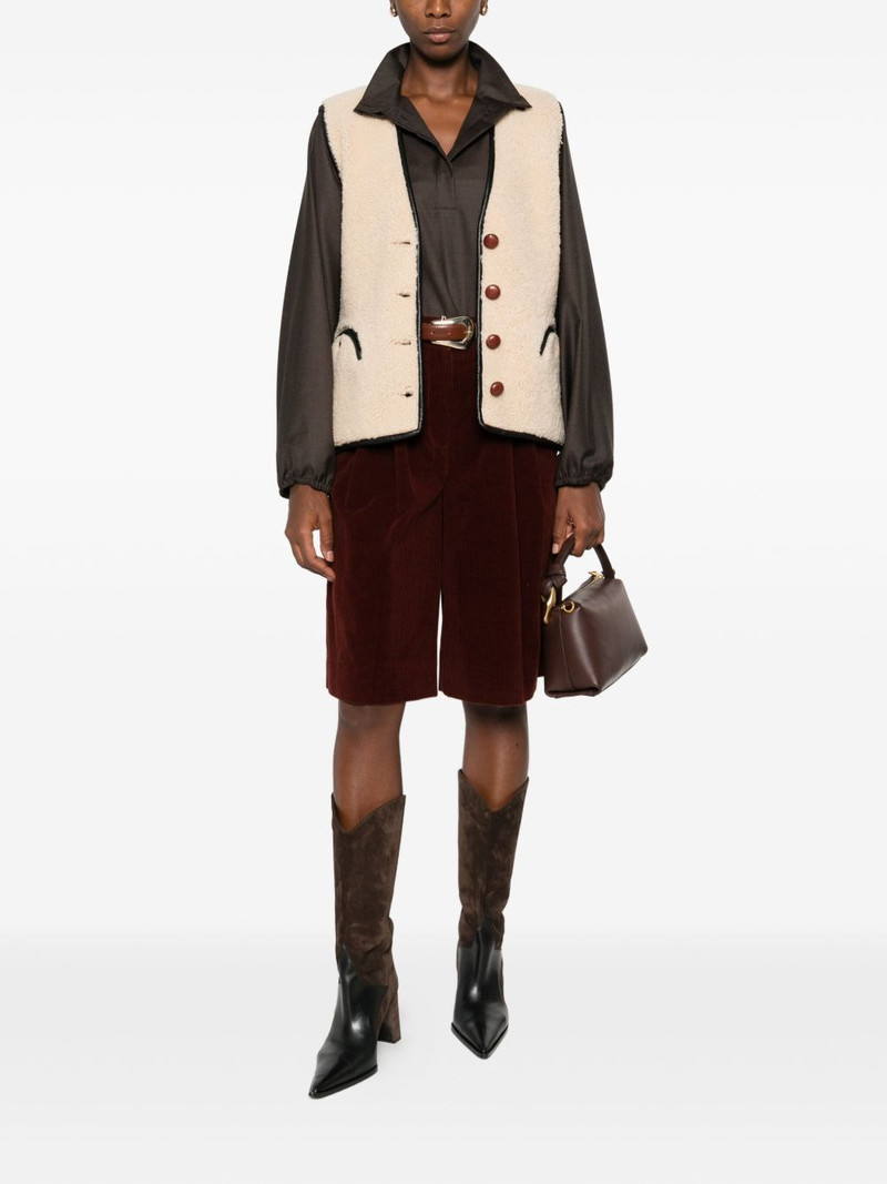 BLAZÉ MILANO button-fastening shearling gilet outlook