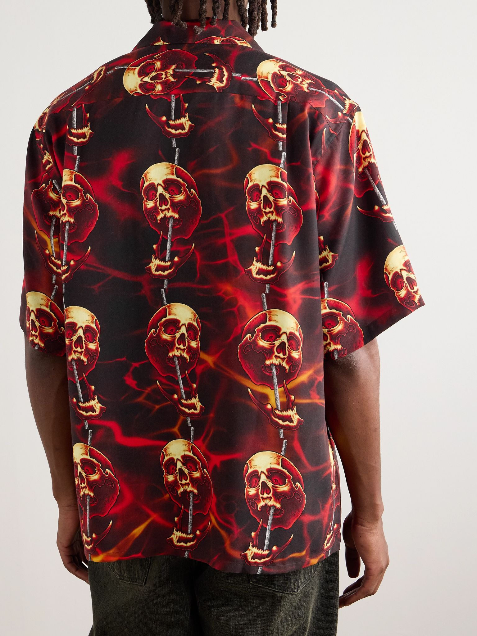 + 56 Tattoo Studio Camp-Collar Printed TENCEL™ Lyocell Shirt Black - 3