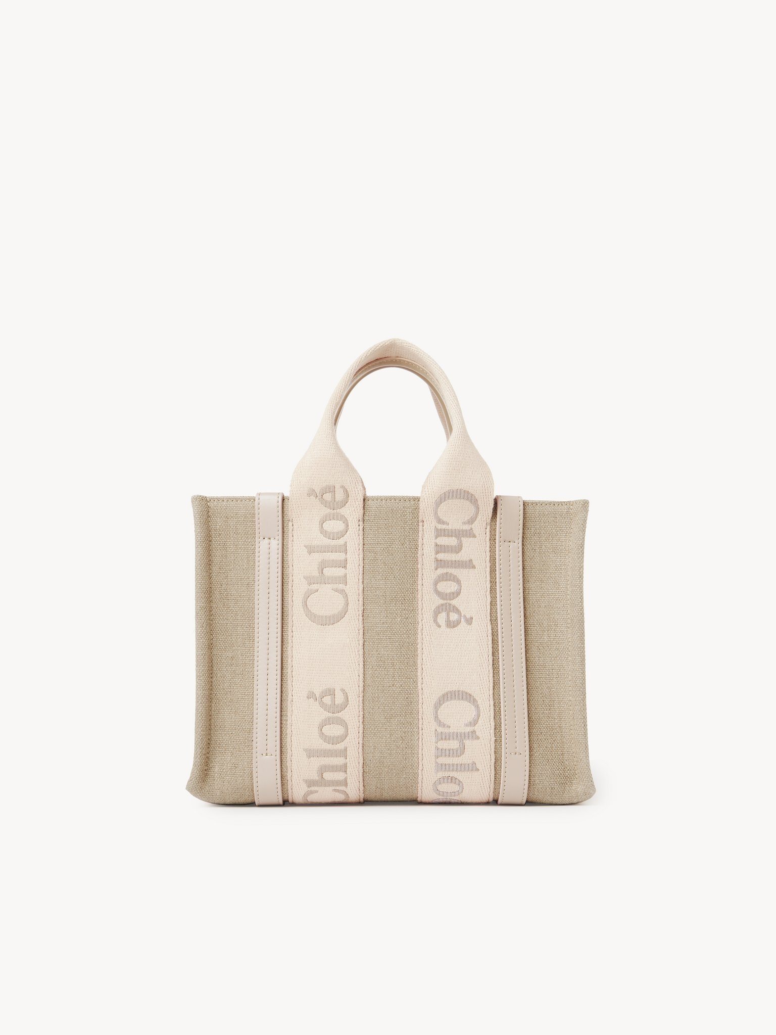 SMALL WOODY TOTE BAG IN LINEN - 2