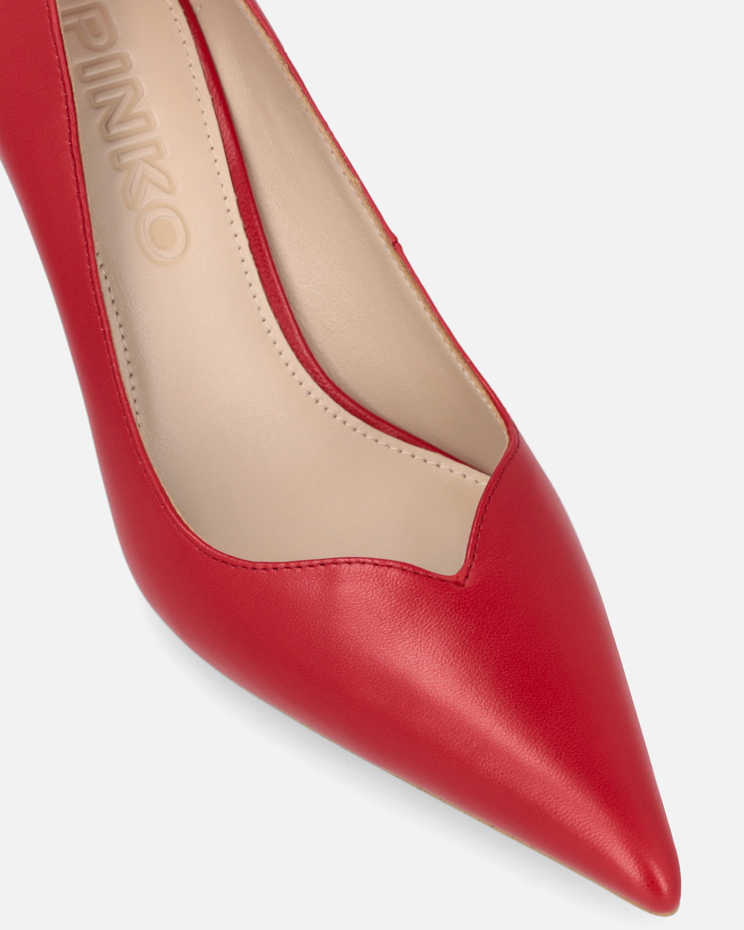 POINTED TO NAPPA LEATHER HEELED SHOES - 4