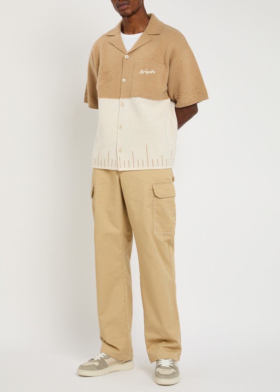 Axel Arigato Pier Textured Logo-embroidered Wool Shirt - 4