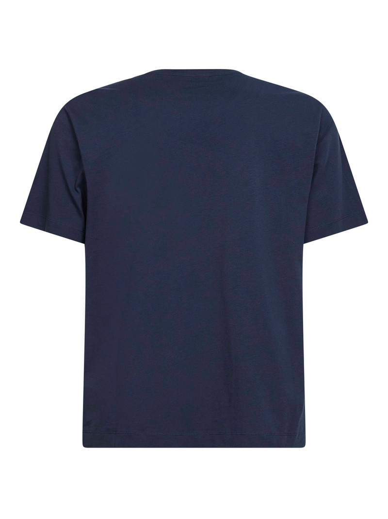 Dries Van Noten Navy blue jersey regular-fit crewneck T-shirt outlook