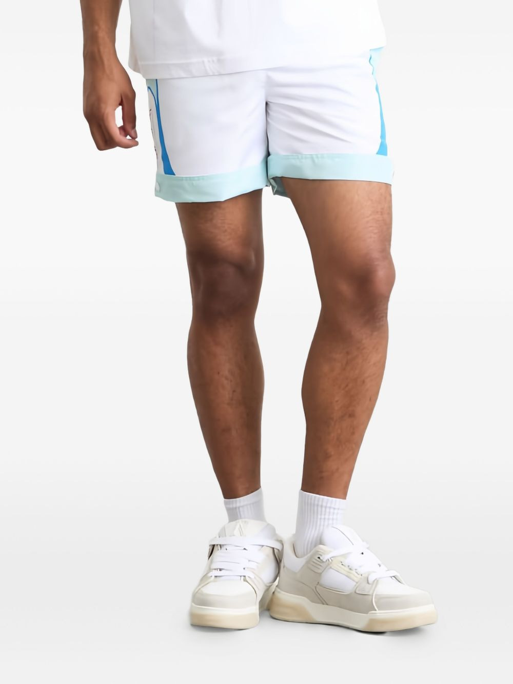logo-print swim shorts - 3