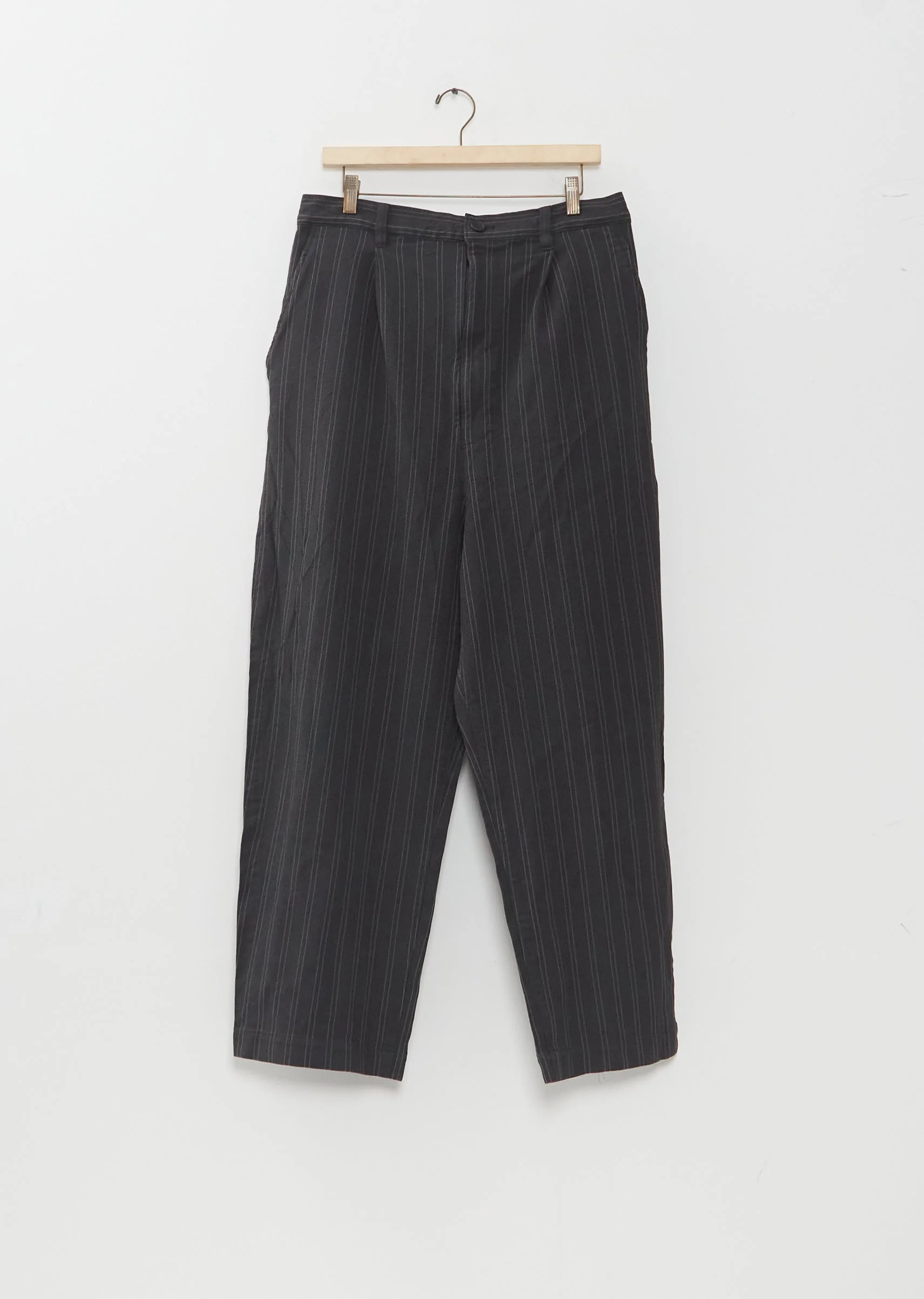 Garment Processed Stripe Pants - 1