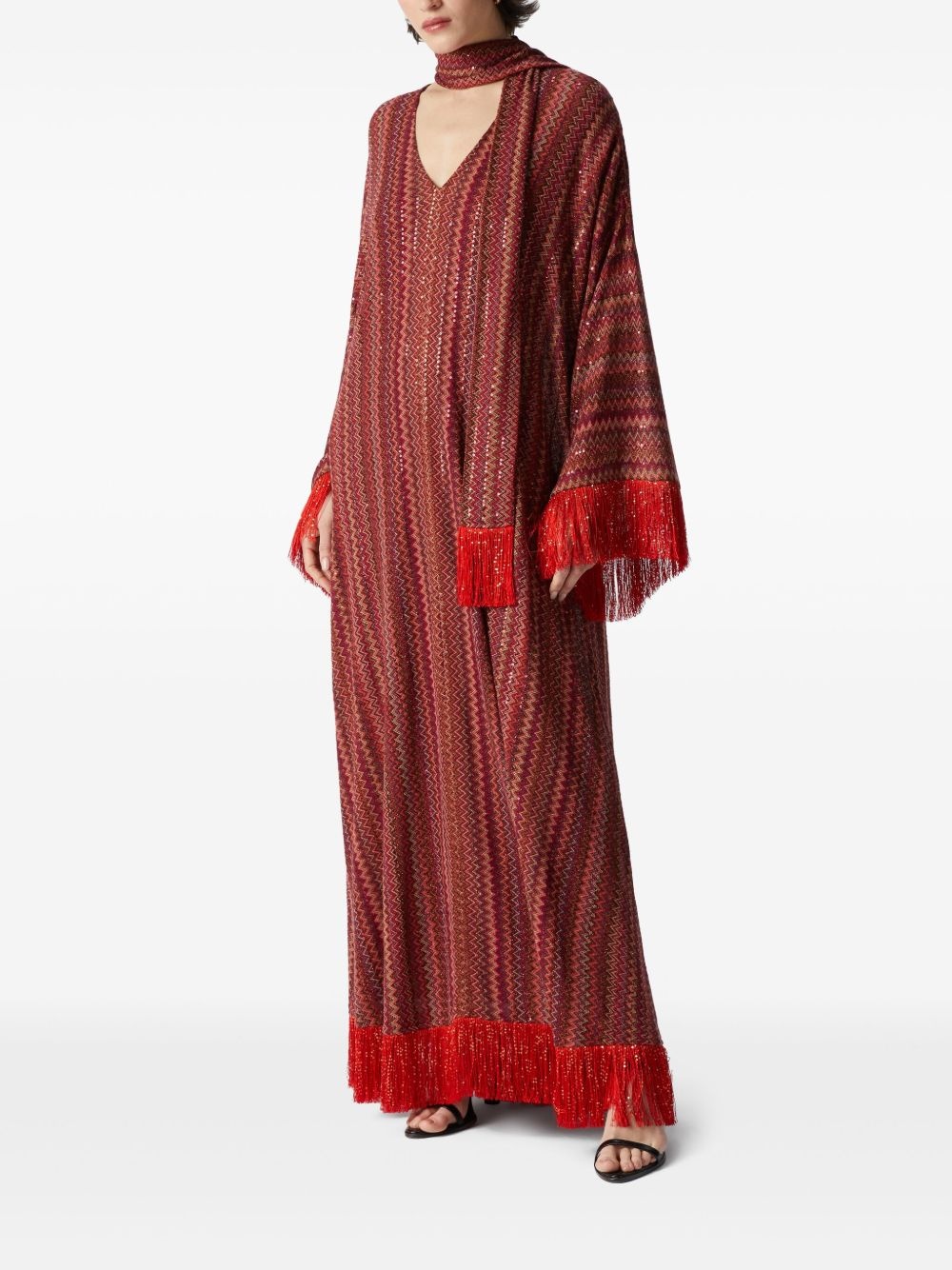 zigzag kaftan dress - 2