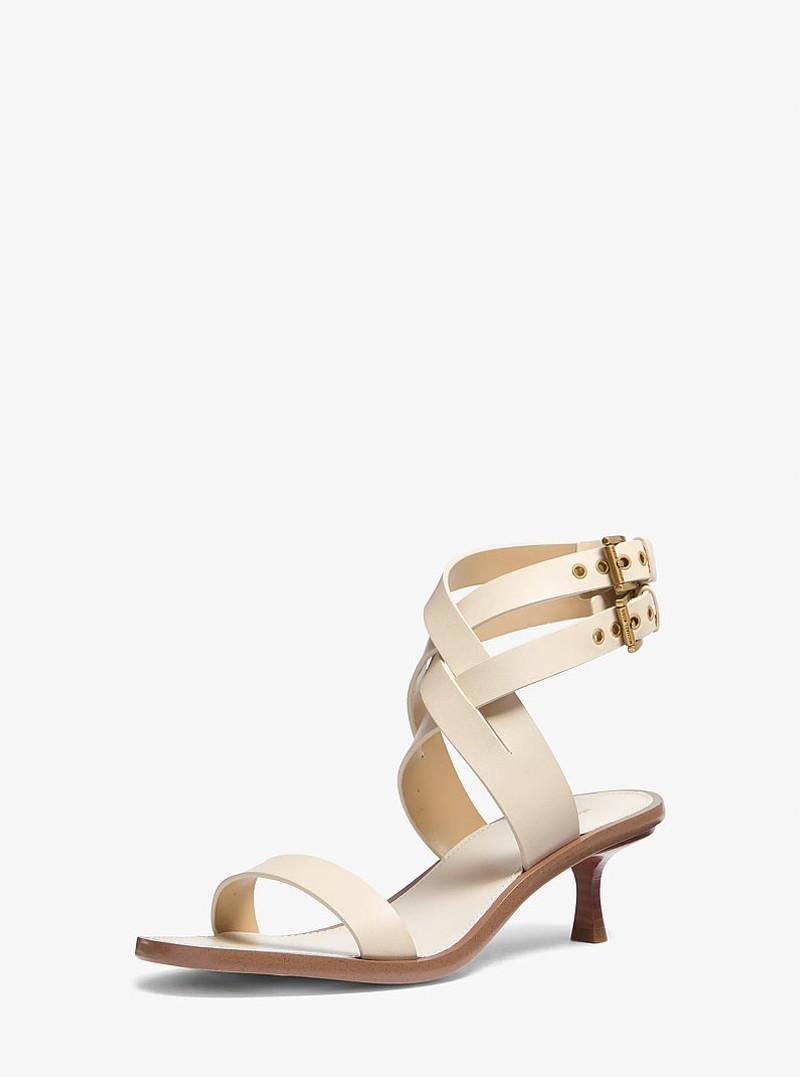 Irene Leather Kitten Heel Sandal 4