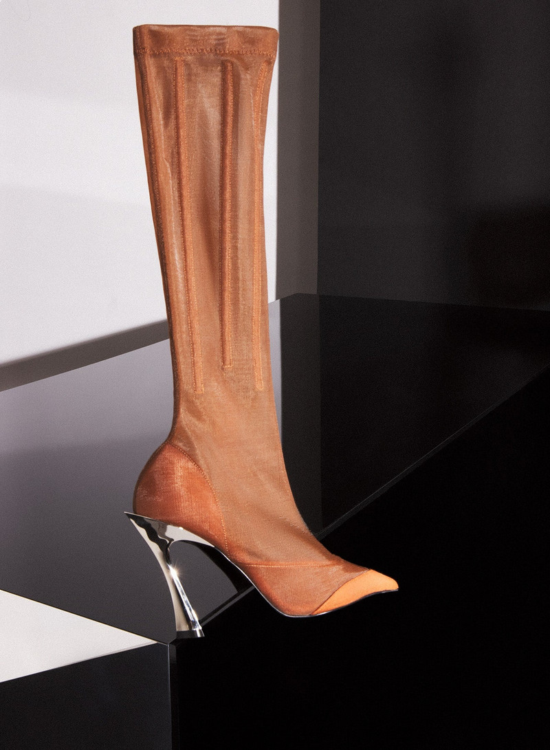MUGLER Cinnamon mesh Fang 95 boots outlook