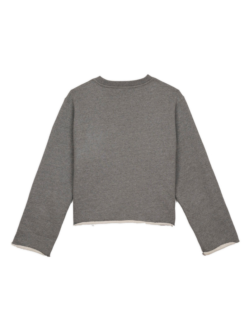BRAIN DEAD Boxy French Terry Sweatshirt - Heather Grey outlook
