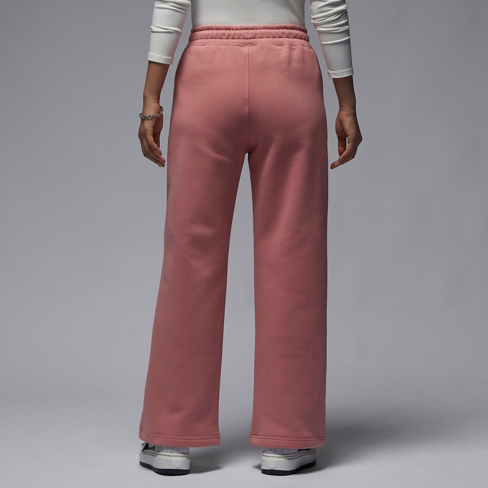 (WMNS) Air Jordan Flight Sweatpants 'Stardust Red' FD7225-618 - 4