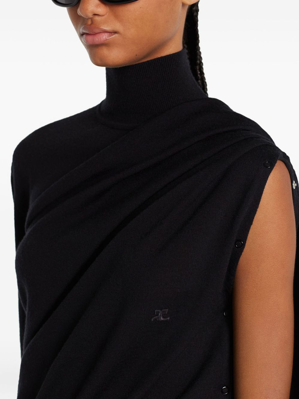 asymmetric turtleneck sweater - 5