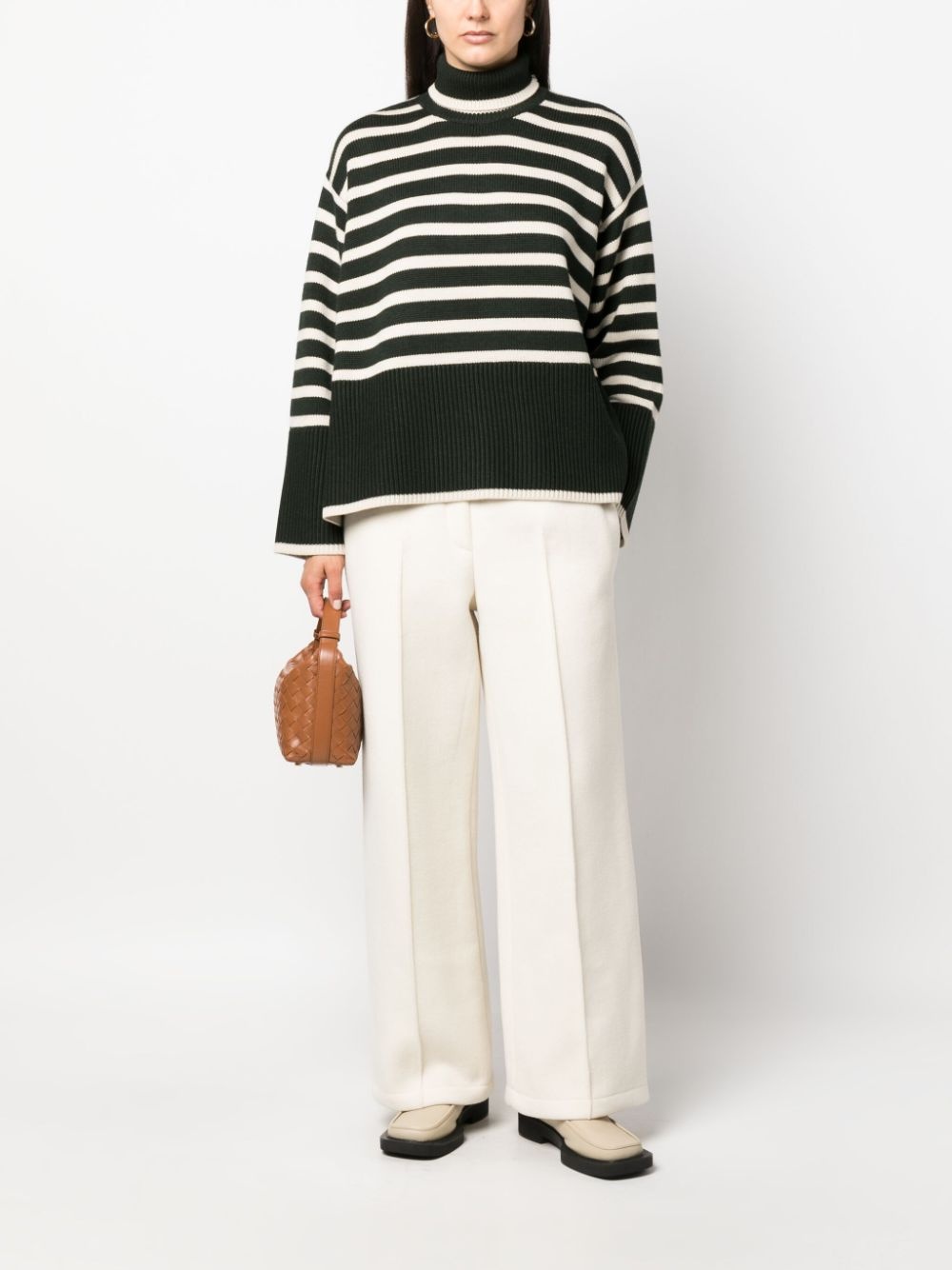 striped wool-cotton jumper - 2