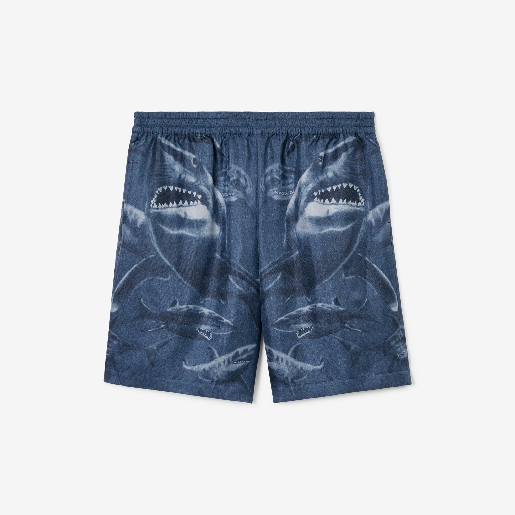 Shark Print Silk Shorts - 1