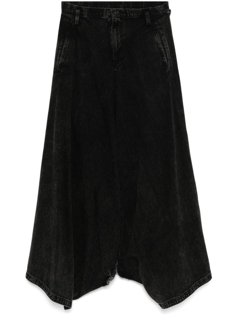 asymmetric wide-leg jeans 1