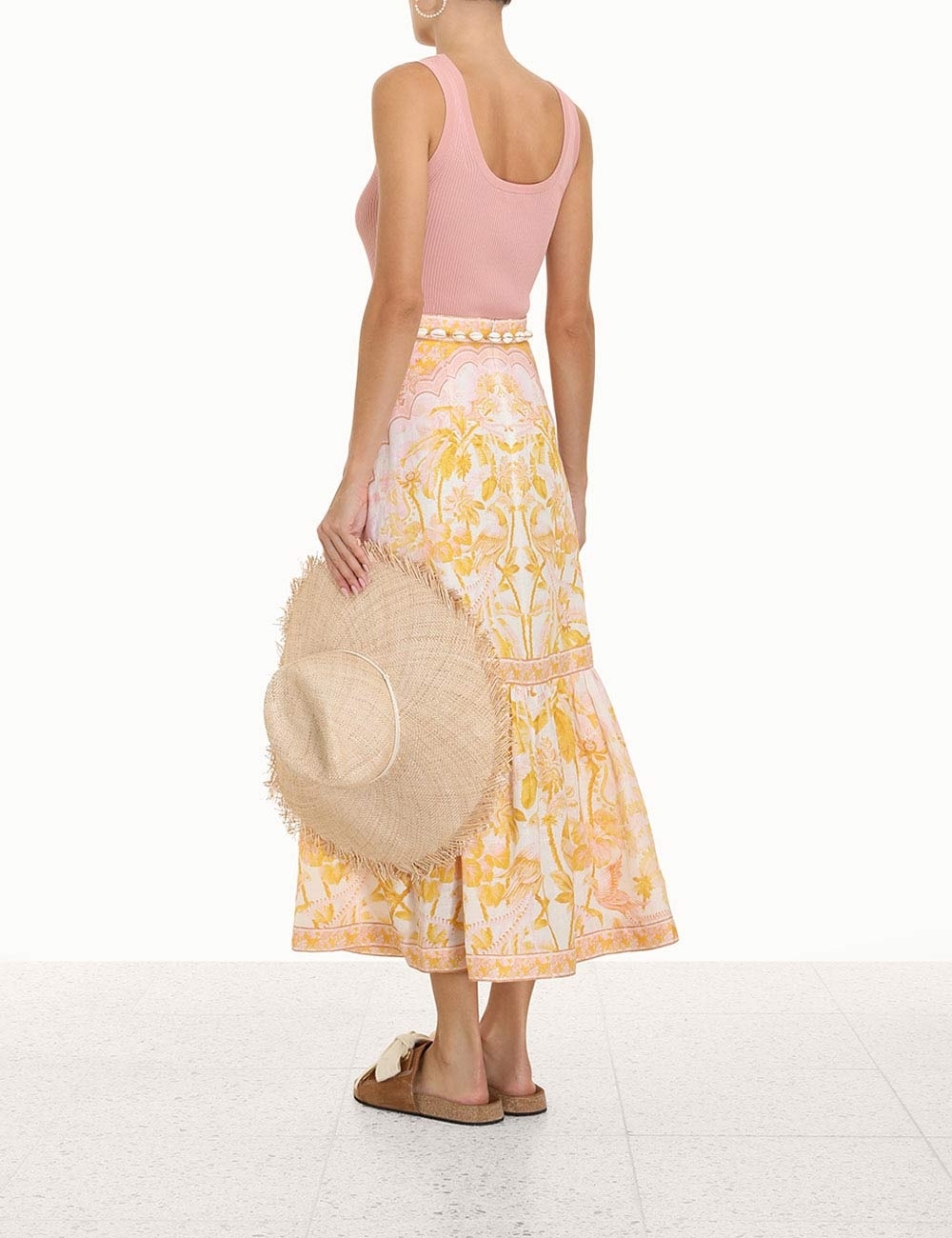 LYRE FRILL HEM SKIRT - 4
