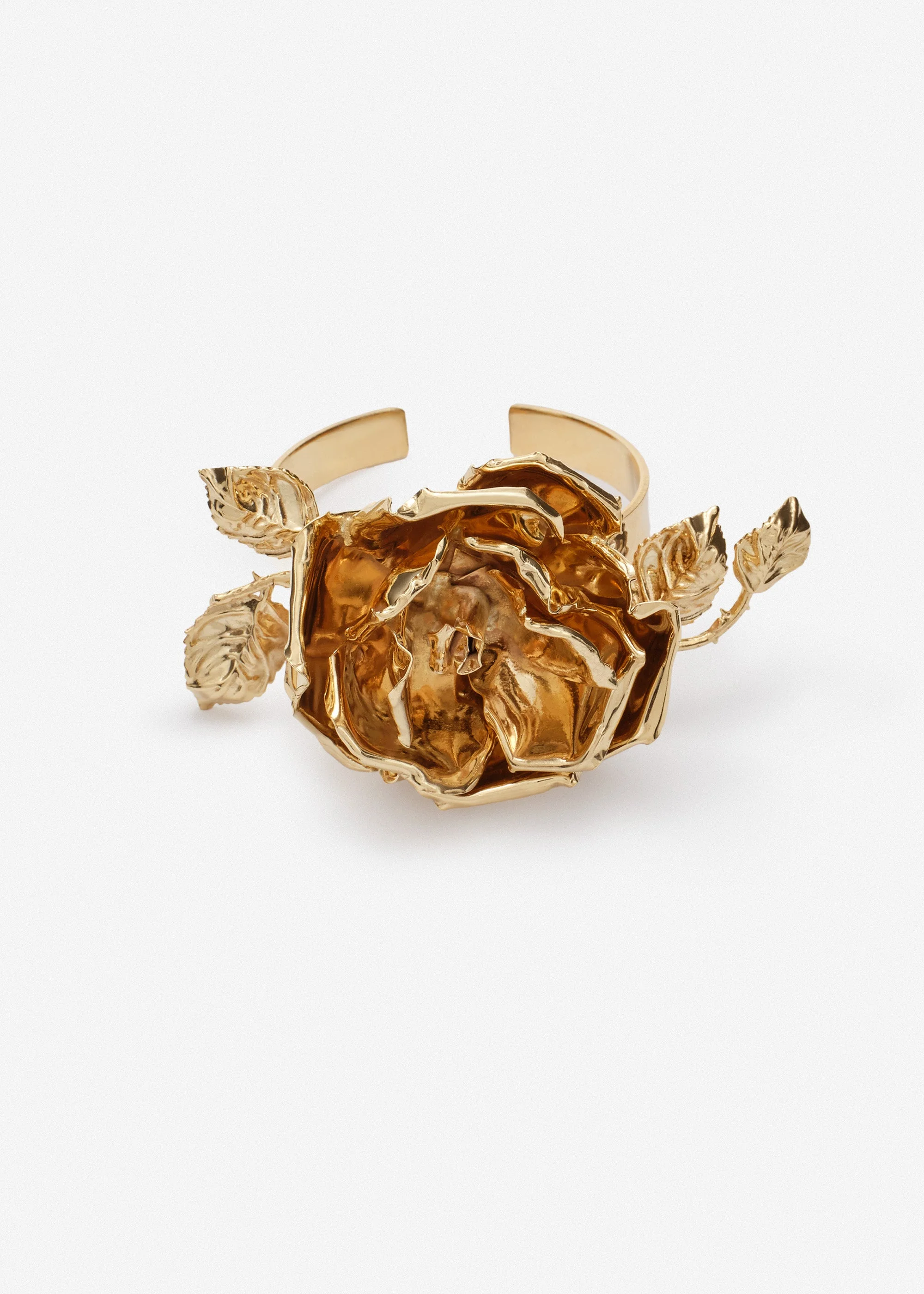 Rose cuff bracelet in gold - 1