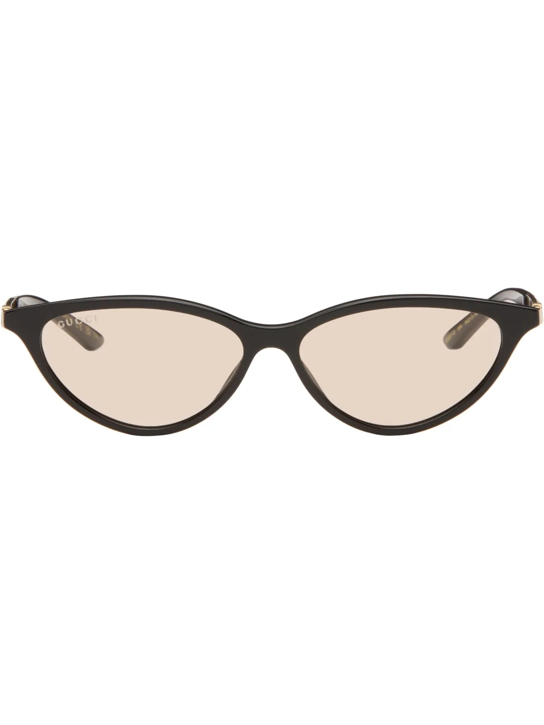 Black & Gold Cat-Eye Frame Sunglasses - 1