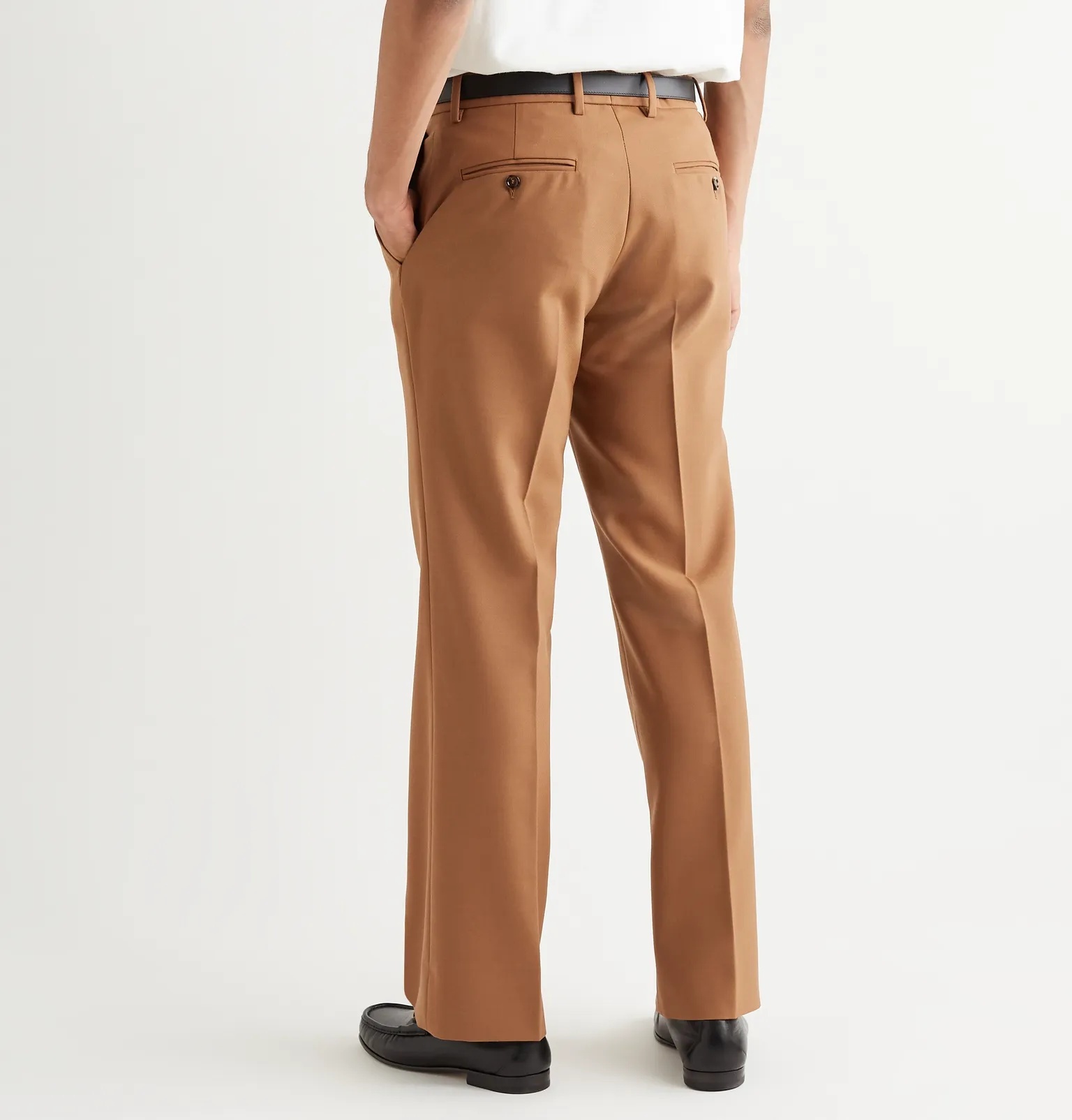 Flared Canvas Trousers - 4