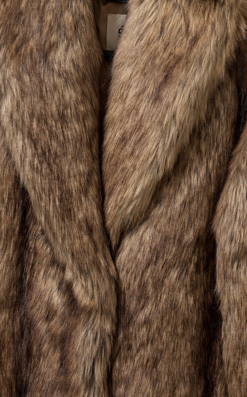 Damiy Faux Fur Long Coat brown 6