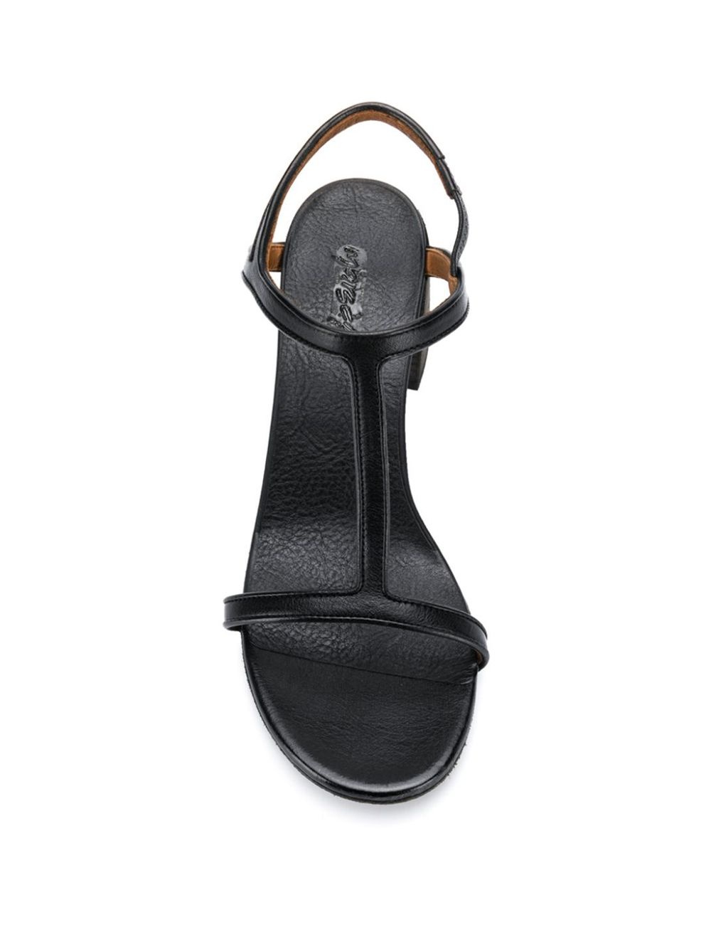 black leather sandals - 4