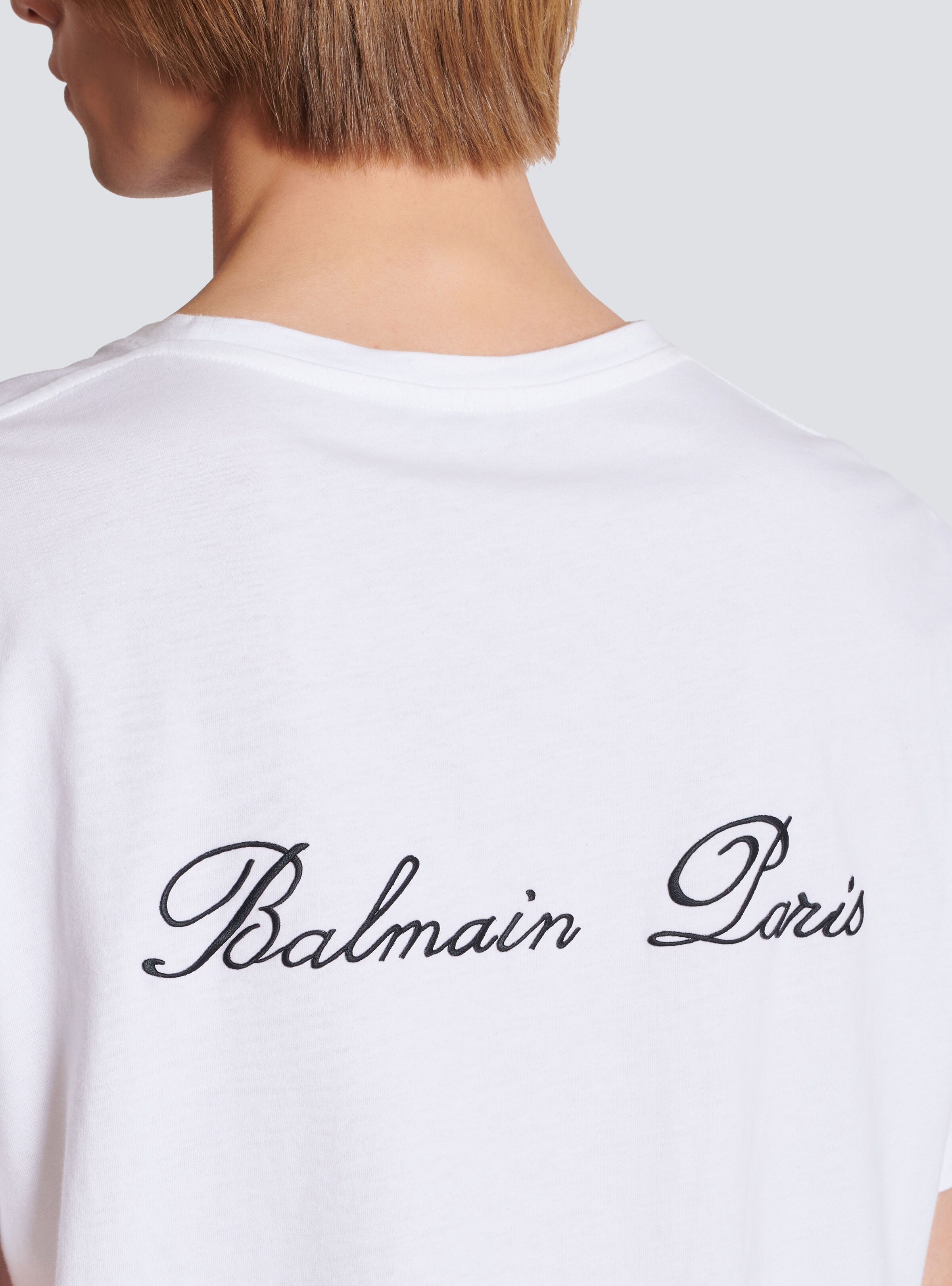 Embroidered Balmain Signature T-shirt - 6