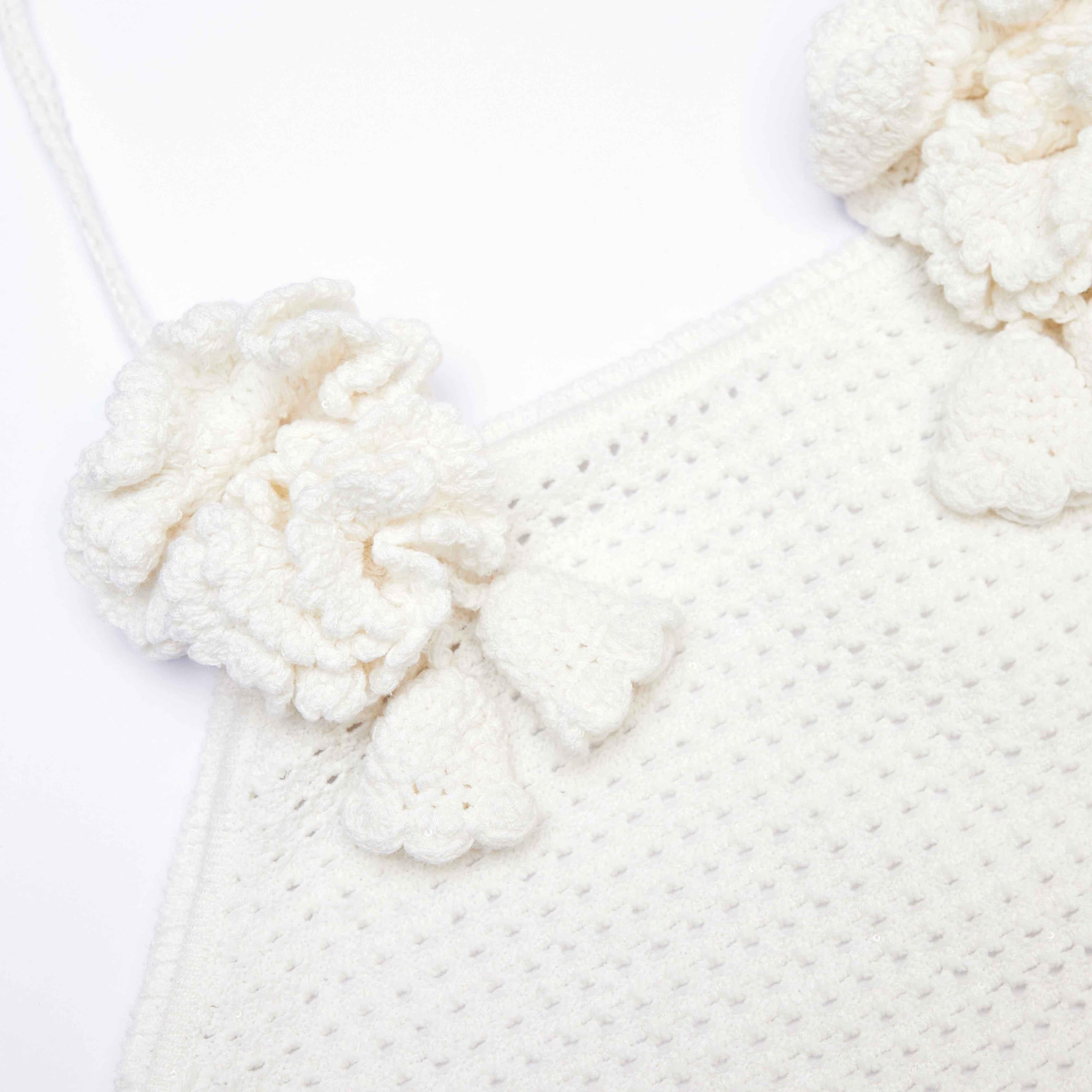 White Crochet Crop Top - 5