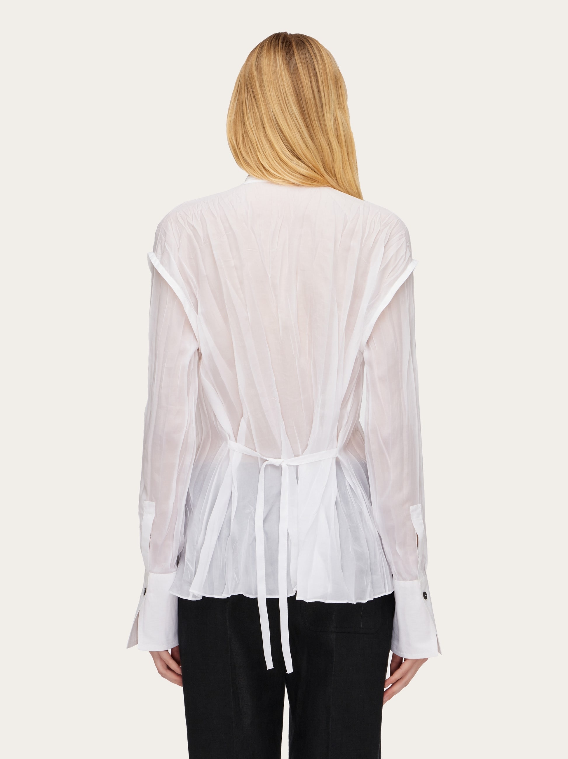 Irregular pleat shirt - 3