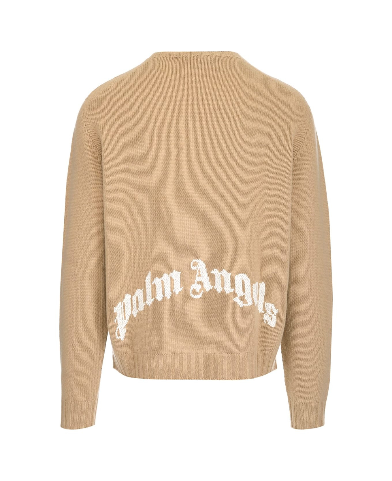 Wool Blend Curved Logo Sweater - 2