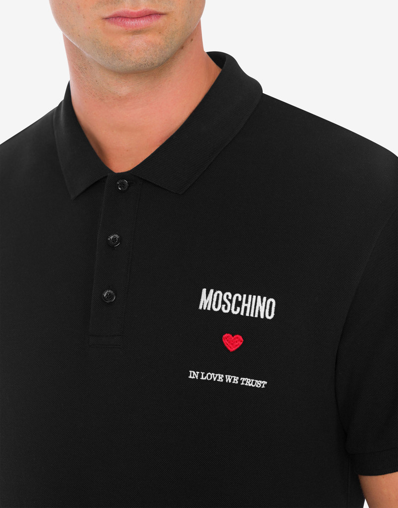 IN LOVE WE TRUST PIQUÉ POLO SHIRT 4