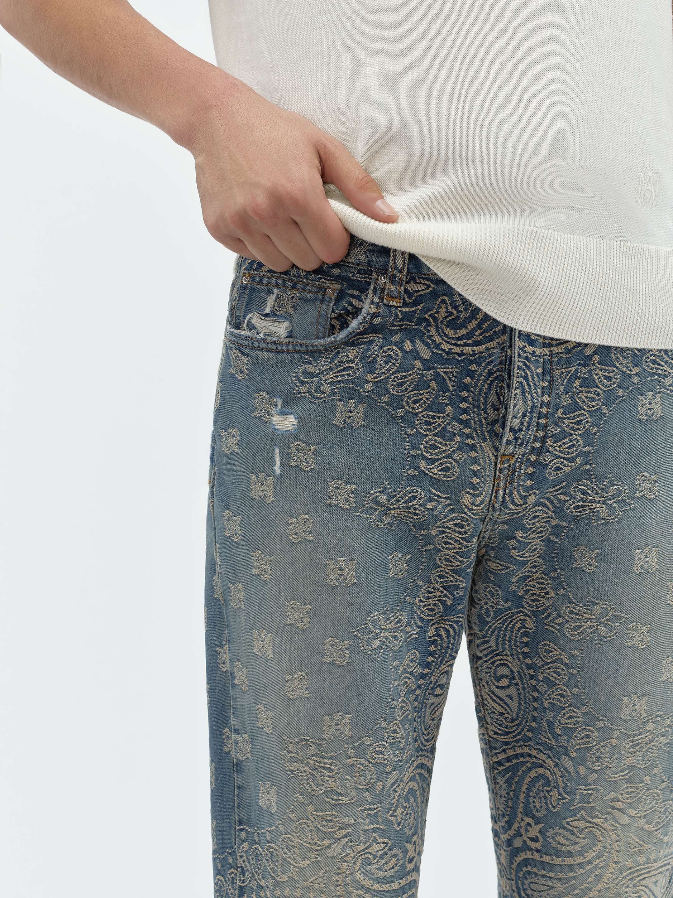 BANDANA JACQUARD STRAIGHT JEAN - 6