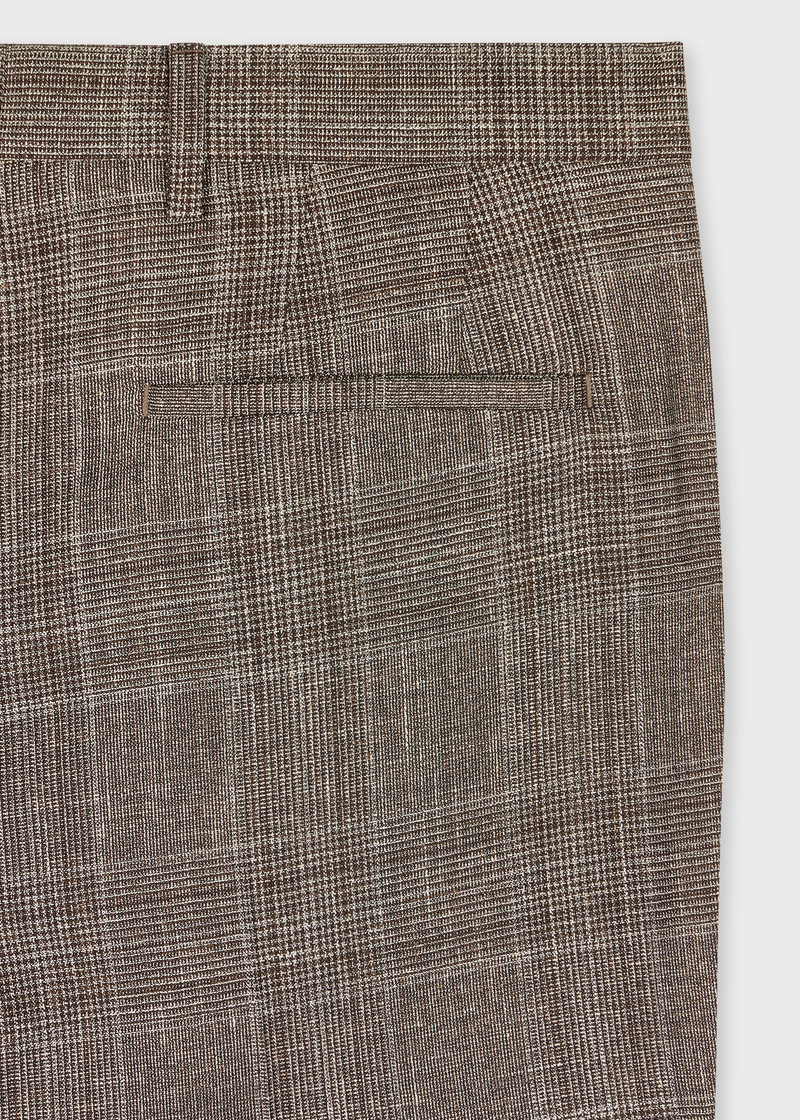 Paul Smith Grey Check Wool-Silk Trousers outlook