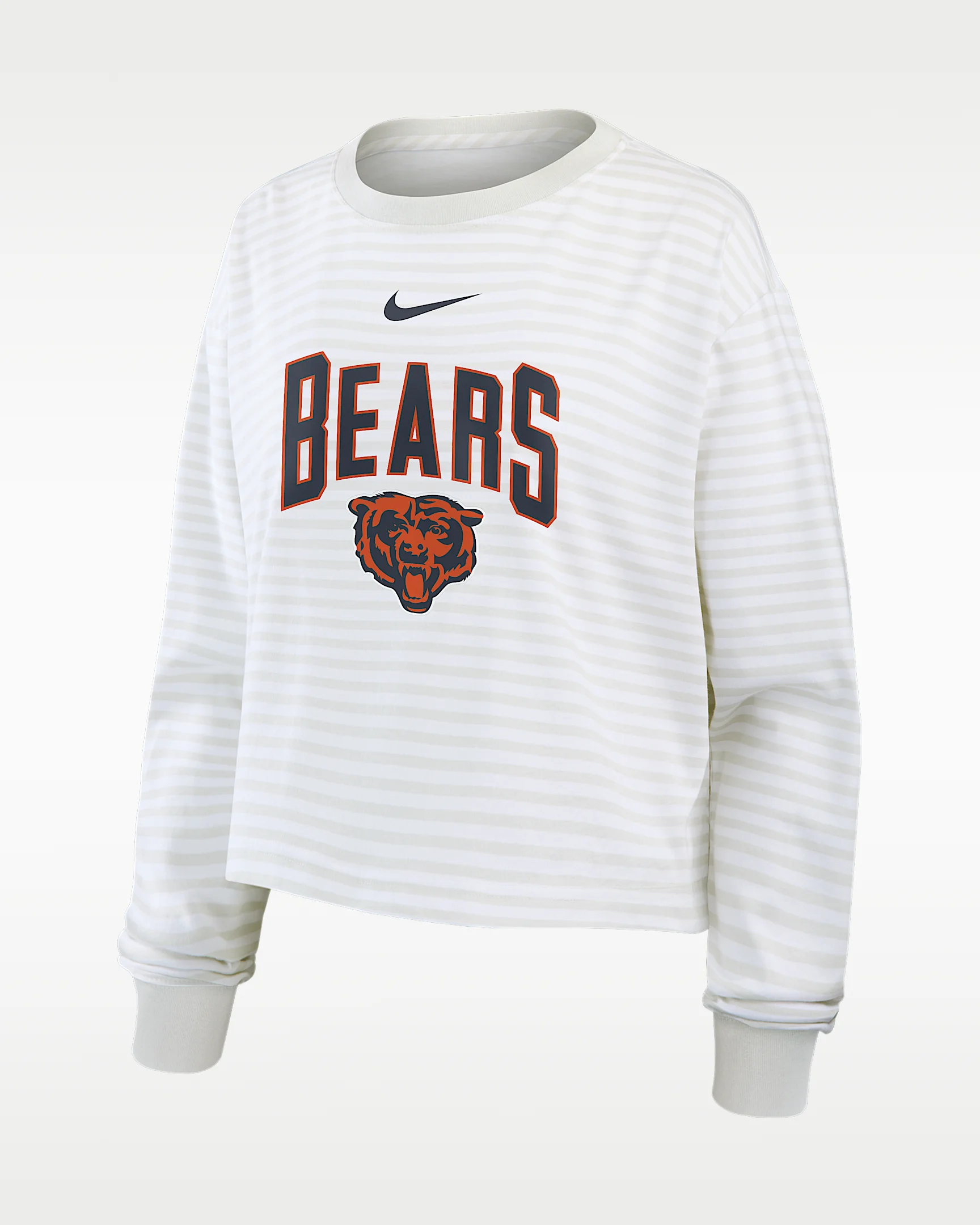 Chicago Bears Primetime Women's Nike Cropped Long-Sleeve T-Shirt - 1