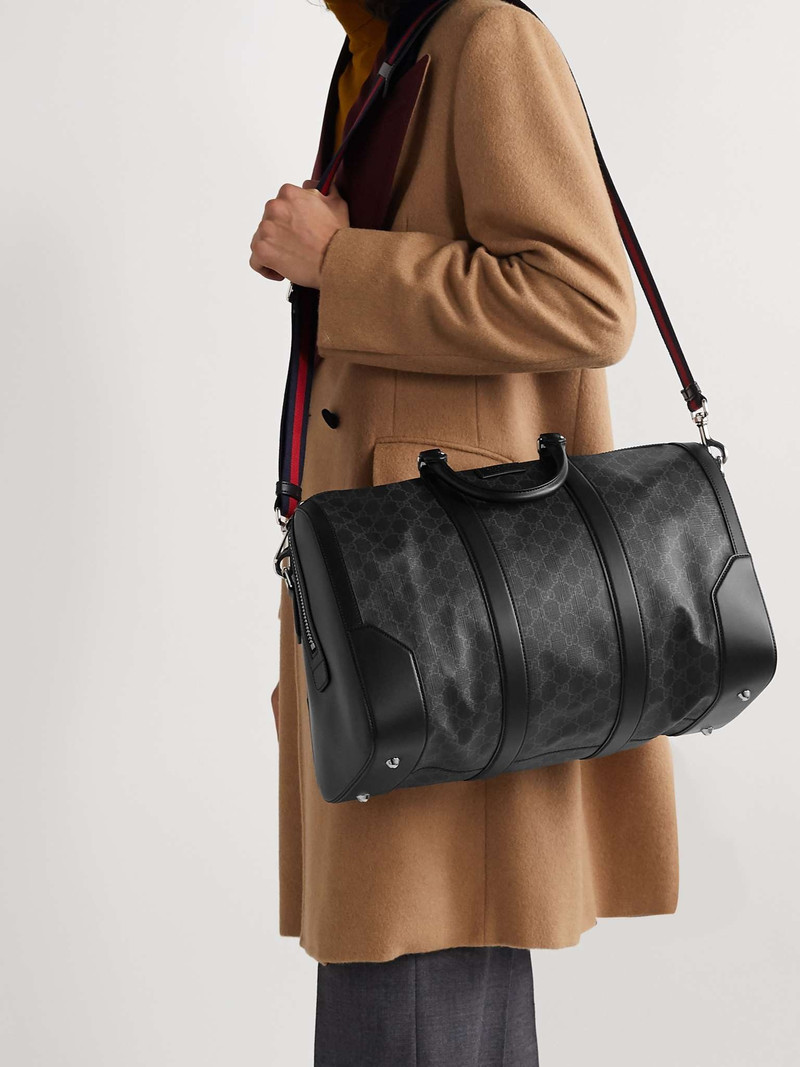 Leather-Trimmed Monogrammed Coated-Canvas Holdall 6