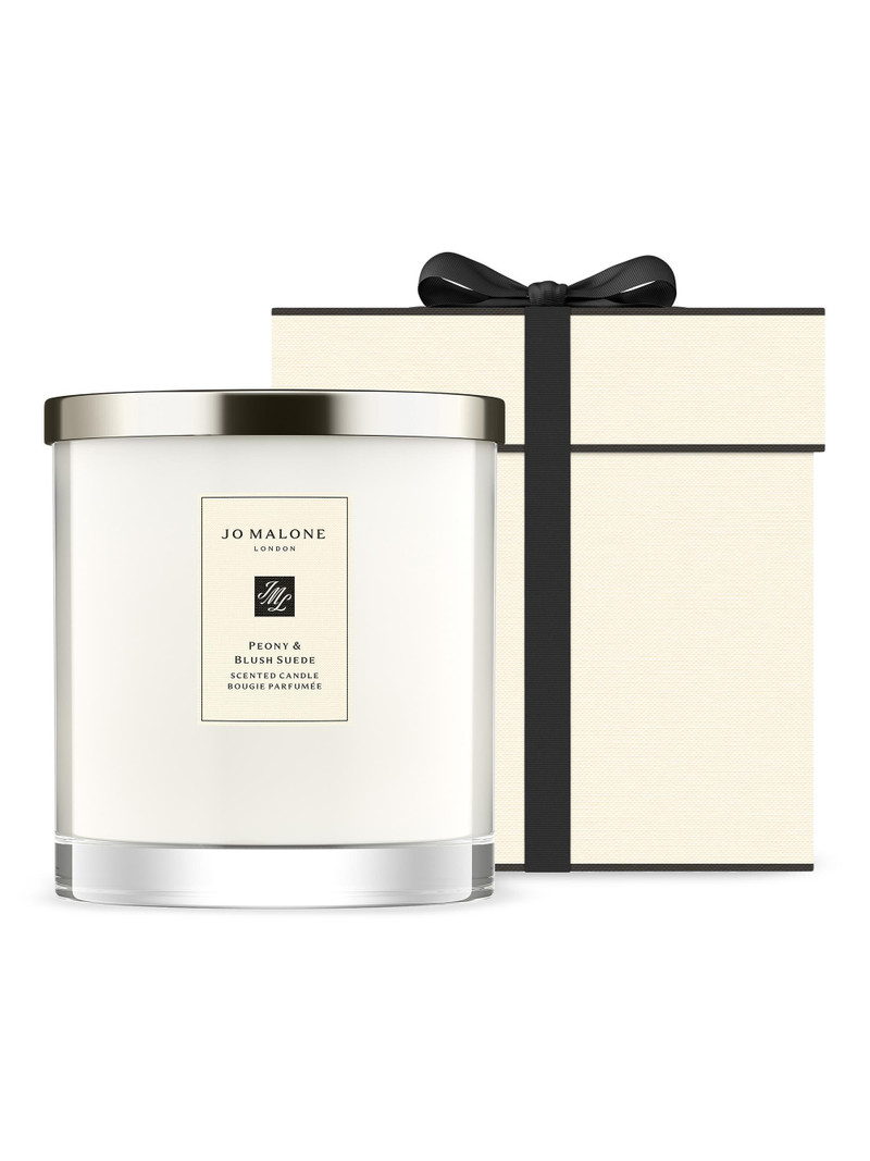 Peony & Blush Suede Luxury Candle 1