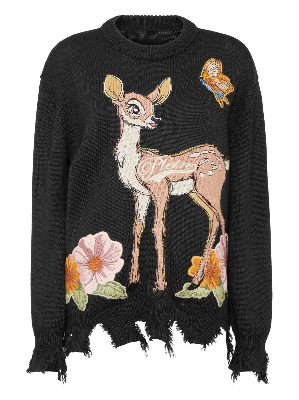 deer-print sweater - 1